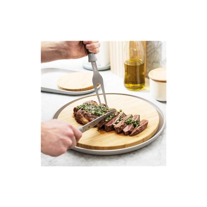 Berghoff 3950042 Tenedor de Trinchar Gris con Recubrimiento Antiadherente, 17 cm 1