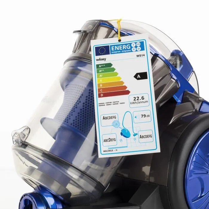 Weasy WS14 Aspiradora multiciclónica sin bolsa, 2L, Filtro HEPA, Clase Energética A, Tubo telescópico 2 Weasy WS14 Aspiradora multiciclónica sin bolsa, 2L, Filtro HEPA, Clase Energética A, Tubo telescópico 2