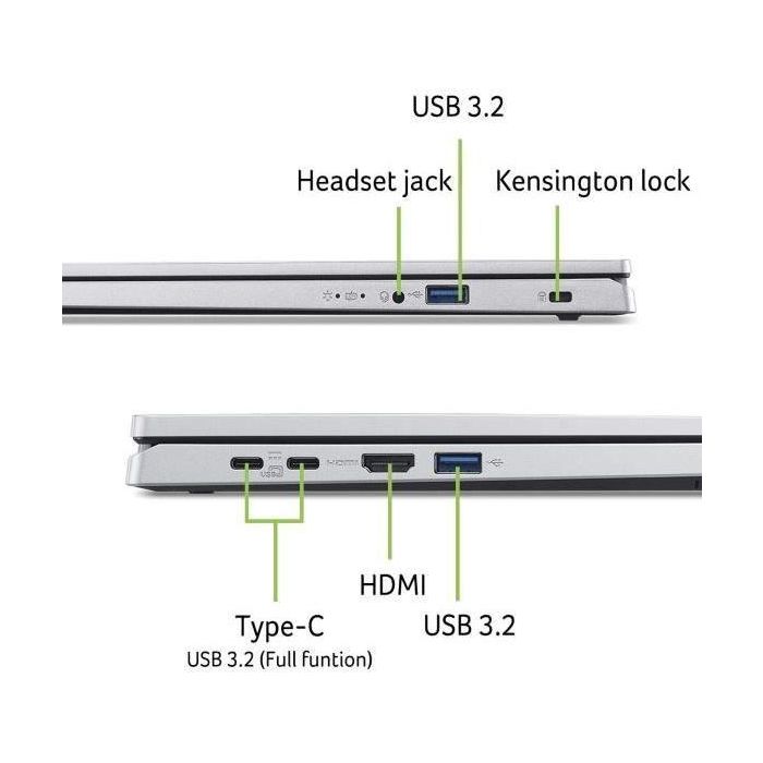 Portátil ACER Aspire Go AG15-71P-55RF - Windows 11 - Pantalla FHD de 15,6" - Intel Core i5-1334U - Intel Iris Xe - 32 GB de RAM - SSD de 1024 GB 4 Portátil ACER Aspire Go AG15-71P-55RF - Windows 11 - Pantalla FHD de 15,6" - Intel Core i5-1334U - Intel Iris Xe - 32 GB de RAM - SSD de 1024 GB 4