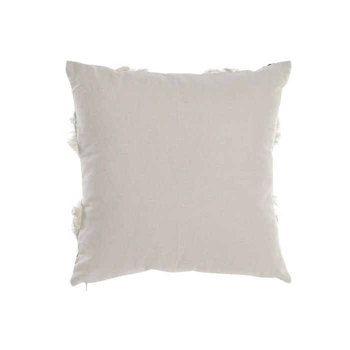 DKD Home Decor Cojín Colonial Colección Moroccan Poliester Blanco y Negro 45x45 cm con Cremallera Lavado en Seco 3 DKD Home Decor Cojín Colonial Colección Moroccan Poliester Blanco y Negro 45x45 cm con Cremallera Lavado en Seco 3