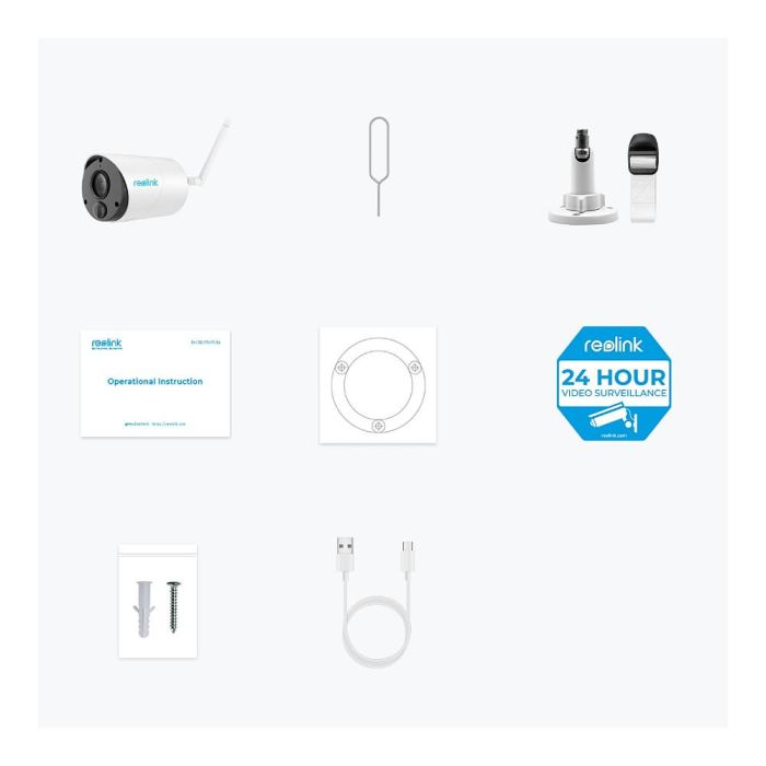 Reolink BWB2K07 Cámara de Seguridad IP Inalámbrica Exterior Interior 3MP Google Assistant Compatible