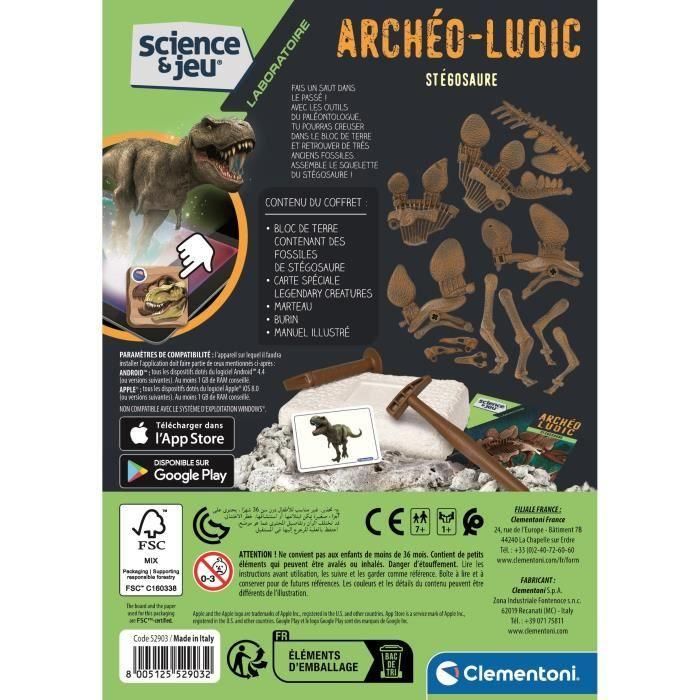 Estegosaurio lúdico arqueológico CLEMENTONI 5 Estegosaurio lúdico arqueológico CLEMENTONI 5