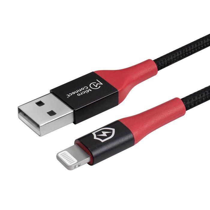 MicroConnect Cable USB-A a Lightning 1.5m, Solo Carga Segura, Bloqueador de Datos Anti Robo/Malware, Certificado MFi 1