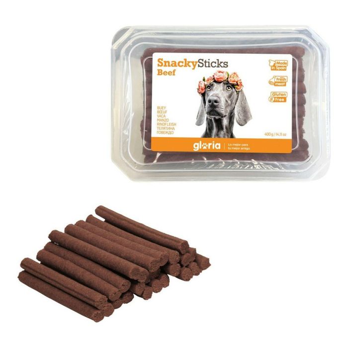 Snackys Sticks Buey 350 gr para Perro, Snacks Blanditos y Palatables, con Carne de Buey y Jamón Serrano