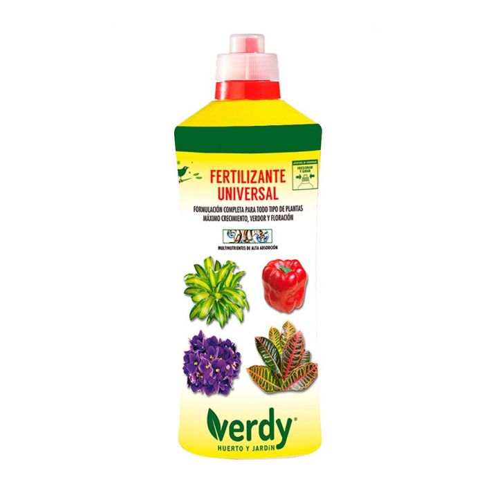 Verdy Fertilizante universal líquido 1250 ml - Nutrición completa para plantas de interior, terraza y jardín