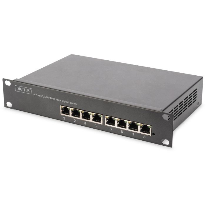 Digitus Switch 8 Puertos Gigabit 80W PoE Gestionado Negro 0 Digitus Switch 8 Puertos Gigabit 80W PoE Gestionado Negro 0