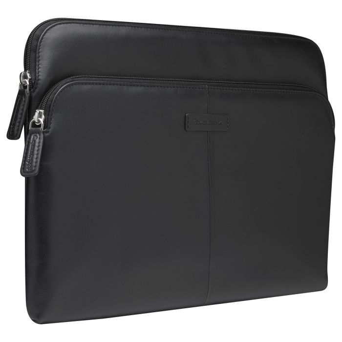 dbramante1928 SKAGEN PRO+ - Funda de cuero de grano entero para MacBook Pro 14", 35.6 cm (14"), Negro, Resistente a impactos, con bolsillo delantero 3