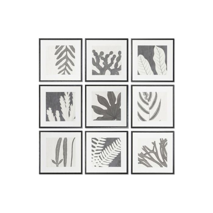 Cuadro Urban DKD Home Decor Negro Blanco 4 x 40 x 40 cm (9 Unidades)