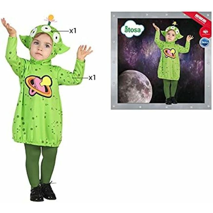 Disfraz para Bebés Alien Verde 4 Disfraz para Bebés Alien Verde 4