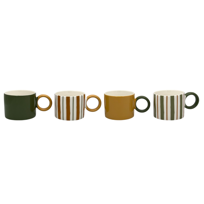 Mug Tropical DKD Home Decor Verde Musgo Mostaza 9 x 7.8 x 10 cm (12 Unidades) 0 Mug Tropical DKD Home Decor Verde Musgo Mostaza 9 x 7.8 x 10 cm (12 Unidades) 0