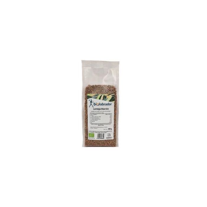 BIOLABRADOR Lenteja Marrón ecológica 500g - Fuente de fibra, hierro y proteínas, ideal dieta equilibrada