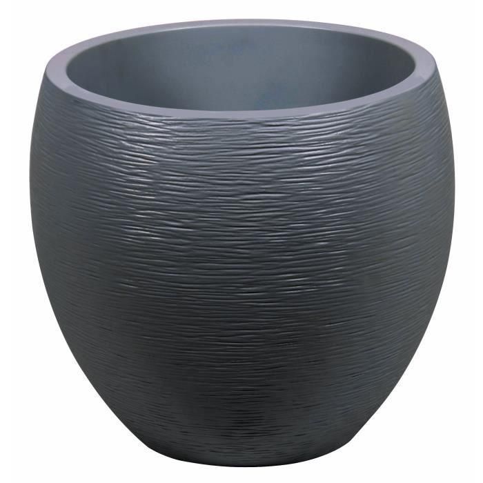 EDA Graphit maceta redonda Ø50cm - Capacidad 46L - Gris antracita EDA Graphit maceta redonda Ø50cm - Capacidad 46L - Gris antracita