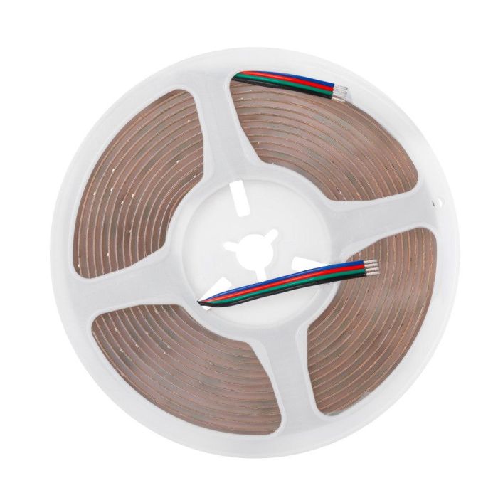 Tira LED COB RGB 24V DC 5m 16W/m 672Lm/m IP20 10mm Ancho Adhesiva 3M [SKY-FSLCOB-672L-10mm-RGB] 2