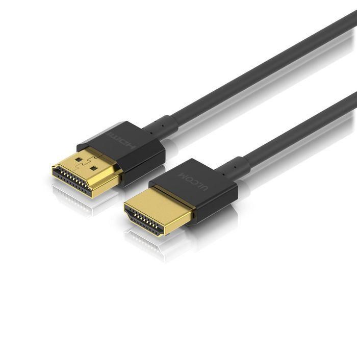 Ubiquiti Nano-Thin HDMI Cable, 1m, 38 AWG, Thermoplastic elastomer (TPE), Black 3 Ubiquiti Nano-Thin HDMI Cable, 1m, 38 AWG, Thermoplastic elastomer (TPE), Black 3