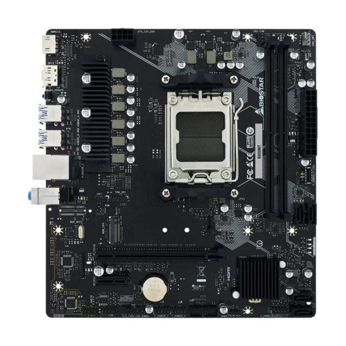 Biostar Placa Base B650MT Micro ATX AM5 DDR5, Chipset AMD B650, Compatible con Ryzen 7, HDMI, DisplayPort, USB 3.2, M.2, PCIe 4.0, SATA III 1 Biostar Placa Base B650MT Micro ATX AM5 DDR5, Chipset AMD B650, Compatible con Ryzen 7, HDMI, DisplayPort, USB 3.2, M.2, PCIe 4.0, SATA III 1