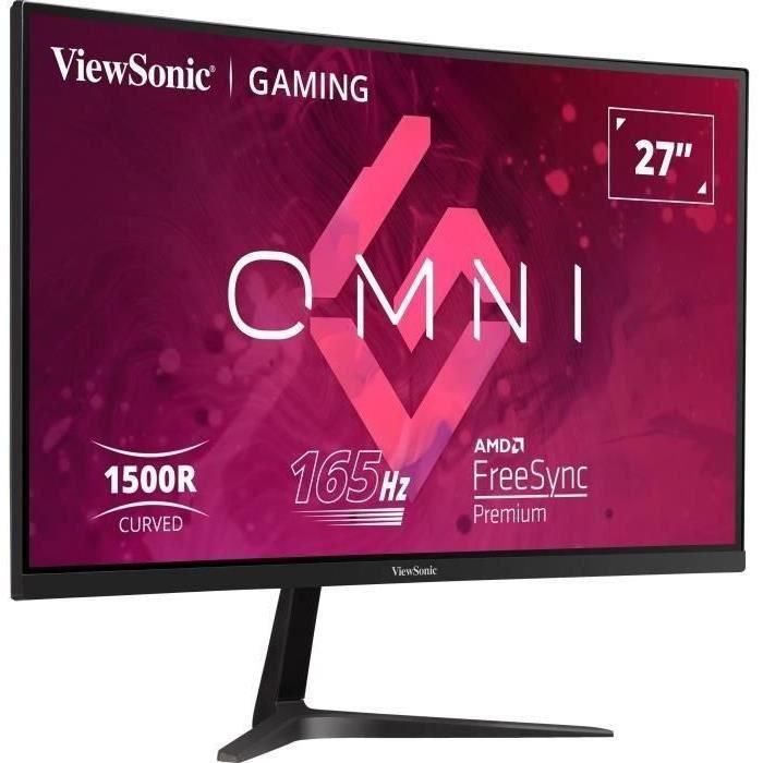 Pantalla curva para juegos de PC - VIEWSONIC - 27 - VX2718-2KPC-MHD - QHD - Panel VA - 1 ms - 165 Hz - 2 x HDMI / DisplayPort - 1