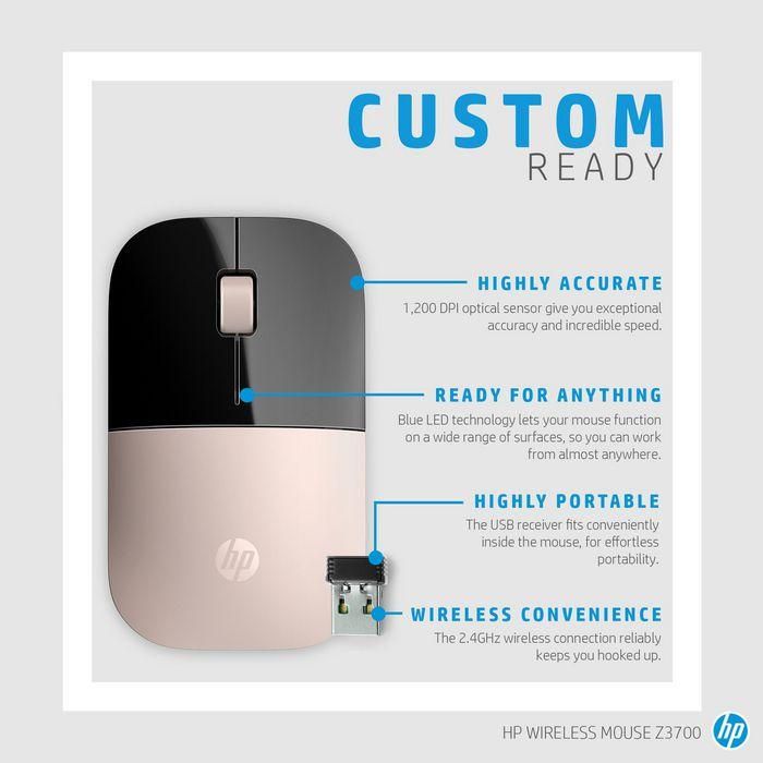 HP Ratón Inalámbrico Azul Z3700 18