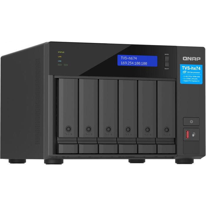 Qnap TVS-H674T Servidor NAS 6 Bahías Intel Core i5-12400 32GB RAM Thunderbolt 4 2.5GbE 3 Qnap TVS-H674T Servidor NAS 6 Bahías Intel Core i5-12400 32GB RAM Thunderbolt 4 2.5GbE 3