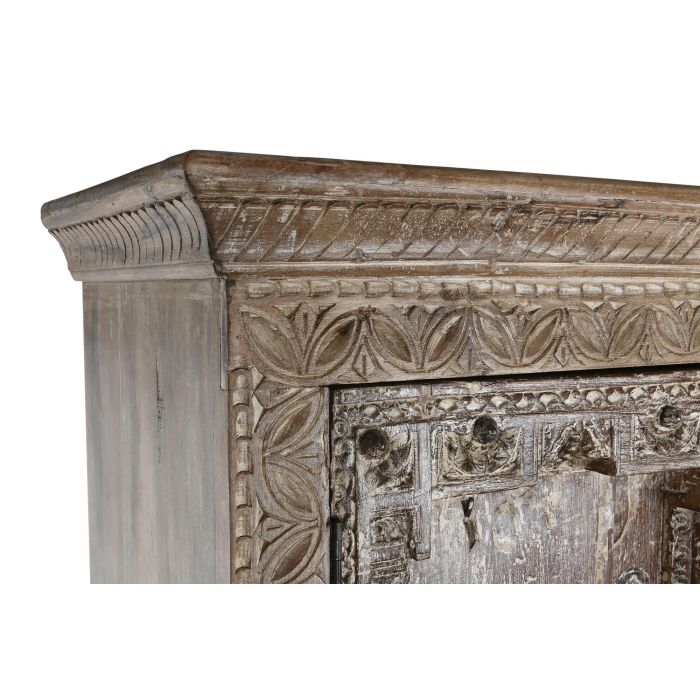 DKD Home Decor Armario de Teca Natural con 2 Puertas, 2 Cajones y 3 Estanterías, 51 x 216 x 122 cm 5 DKD Home Decor Armario de Teca Natural con 2 Puertas, 2 Cajones y 3 Estanterías, 51 x 216 x 122 cm 5