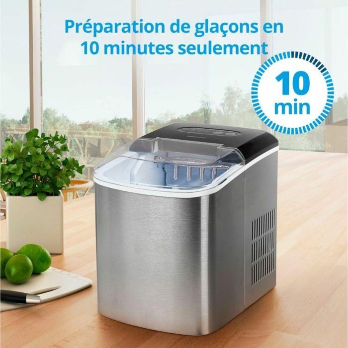 Medion MD17739 Máquina para hacer hielo rápida, produce cubitos de hielo en solo 6 a 12 minutos, con bandeja 2