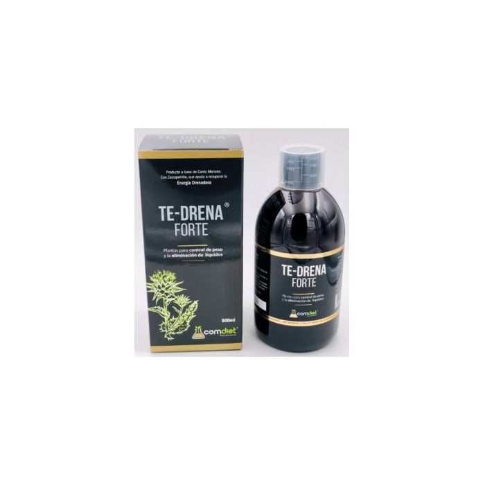 COMDIET Te Drena Forte con Cardo Mariano y Té Verde, Líquido, 500 ml para Drenaje y Energía
