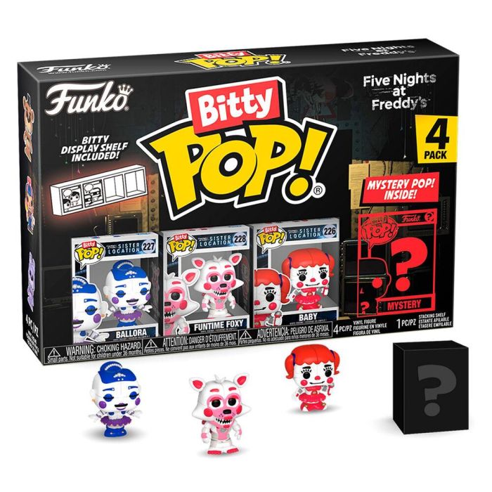Blister 4 figuras Bitty POP Five Nights at Freddys Ballora 1