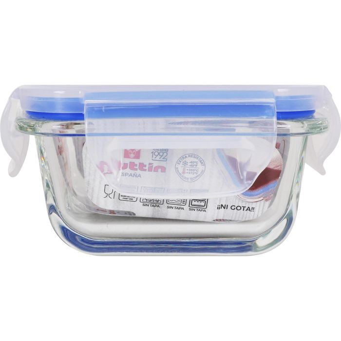 Quttin Fiambrera Cuadrada Hermética Sin Válvula 10 x 10 cm 140 cc 2