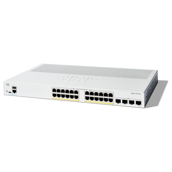 Cisco CATALYST 1300 Switch Gestionado 24-Port GE PoE Gigabit Ethernet Montaje en Rack 0 Cisco CATALYST 1300 Switch Gestionado 24-Port GE PoE Gigabit Ethernet Montaje en Rack 0