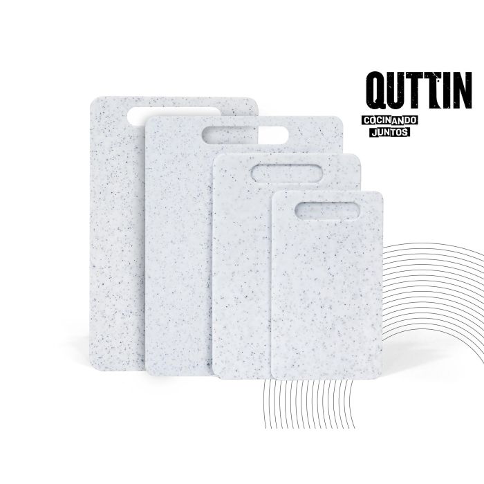 Tabla de cortar plástico granito 25x15 cm Quttin (24 Unidades) 2 Tabla de cortar plástico granito 25x15 cm Quttin (24 Unidades) 2