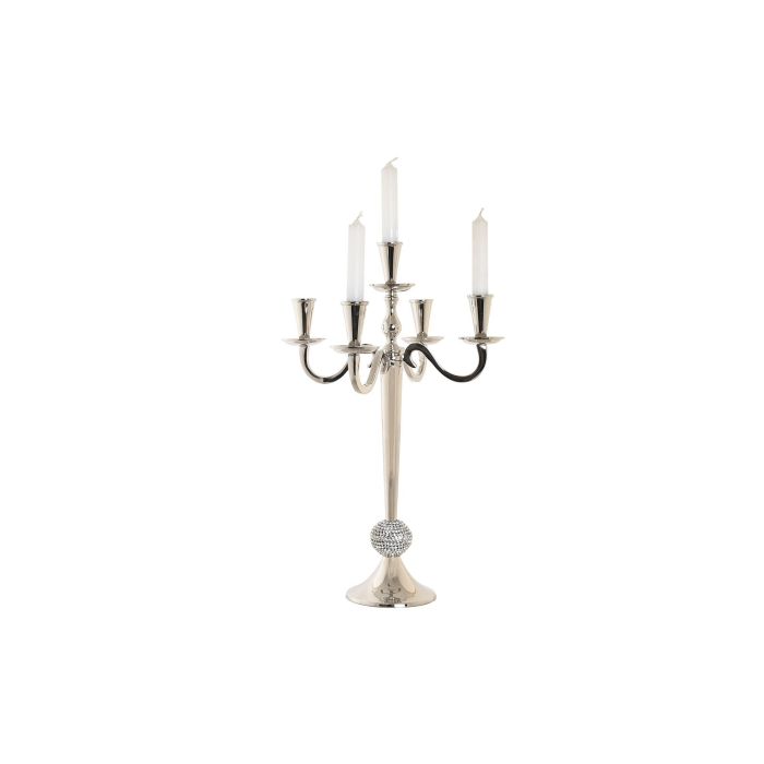 DKD Home Decor Candelabro Glam Plateado 30 x 47 x 30 cm Aluminio Acrilico 3