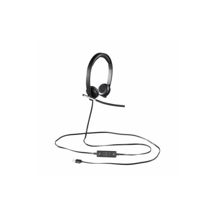 Logitech 981-000519 Auriculares H650e Profesionales USB con Micrófono, Cancelación de Ruido y Controles en Cable, Negros 1 Logitech 981-000519 Auriculares H650e Profesionales USB con Micrófono, Cancelación de Ruido y Controles en Cable, Negros 1