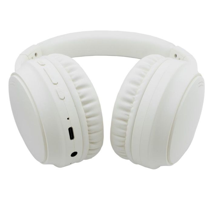 COOLBOX COO-AUB-40WH Auriculares Bluetooth 5.3 con Micrófono y Cancelación de Ruido Activa, Diadema Plegable, Blanco 2