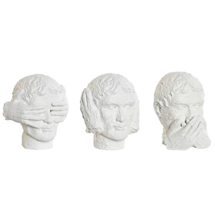 Figura Neoclasico DKD Home Decor Blanco 11 x 14 x 14 cm (3 Unidades) Figura Neoclasico DKD Home Decor Blanco 11 x 14 x 14 cm (3 Unidades)