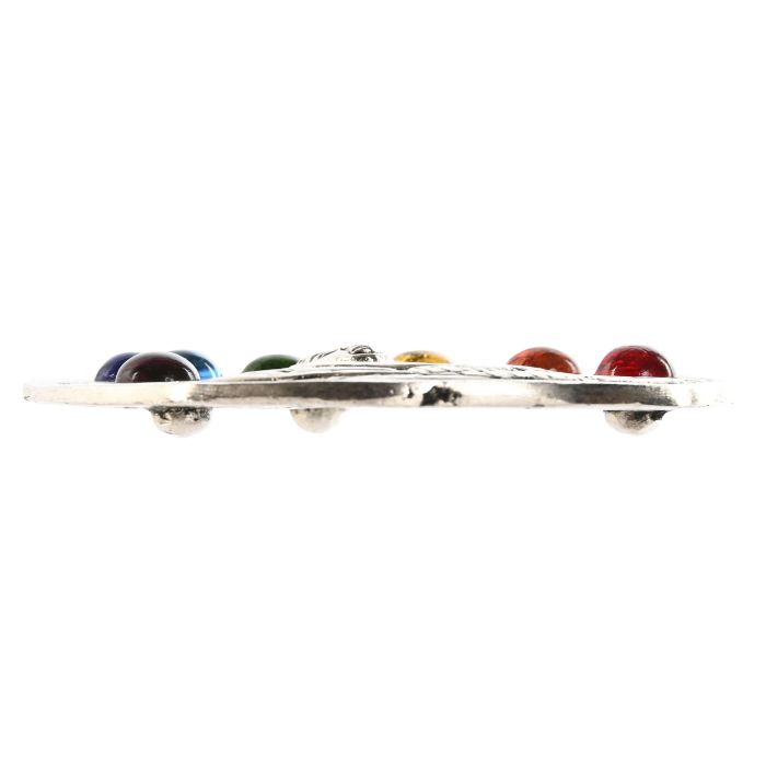 Soporte Incienso Indio DKD Home Decor Plateado Multicolor 9.5 x 0.5 x 9.5 cm (12 Unidades) 2 Soporte Incienso Indio DKD Home Decor Plateado Multicolor 9.5 x 0.5 x 9.5 cm (12 Unidades) 2