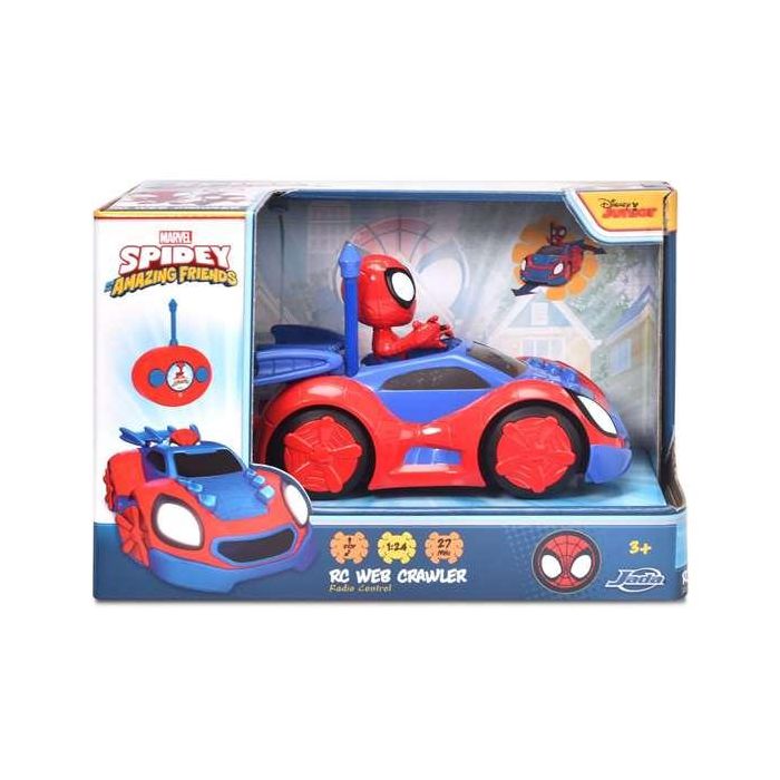 Coche radio control spidey web crawler, funciona adelante y marcha atrás en curva escala 1:24 17 cm Coche radio control spidey web crawler, funciona adelante y marcha atrás en curva escala 1:24 17 cm