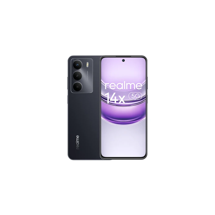 Realme 14x 5G Smartphone 6.67" 8GB RAM 256GB Triple Cámara 50MP Batería 5860mAh Negro - 631011004935 Realme 14x 5G Smartphone 6.67" 8GB RAM 256GB Triple Cámara 50MP Batería 5860mAh Negro - 631011004935