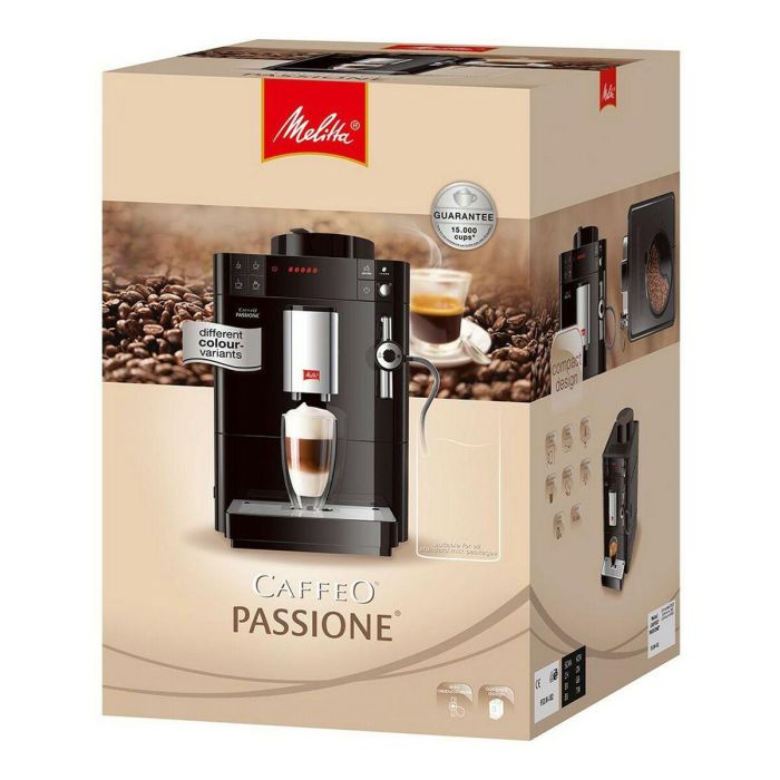 Melitta F530-102 Cafetera Caffeo Passione Negra con 5 Concentraciones de Café y Molinillo Cónico de Acero, Depósito Agua 1.2L 5 Melitta F530-102 Cafetera Caffeo Passione Negra con 5 Concentraciones de Café y Molinillo Cónico de Acero, Depósito Agua 1.2L 5