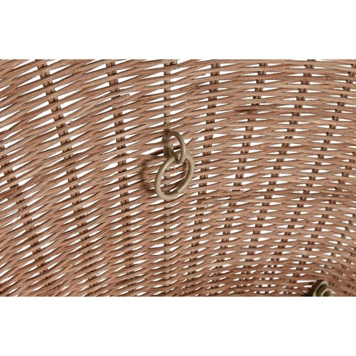 DKD Home Decor Espejo de Pared Redondo Tropical con Marco de Ratán y Metal Marrón Hecho a Mano - Superficie Espejo Ø 40 cm, 98x98x1 cm 1 DKD Home Decor Espejo de Pared Redondo Tropical con Marco de Ratán y Metal Marrón Hecho a Mano - Superficie Espejo Ø 40 cm, 98x98x1 cm 1