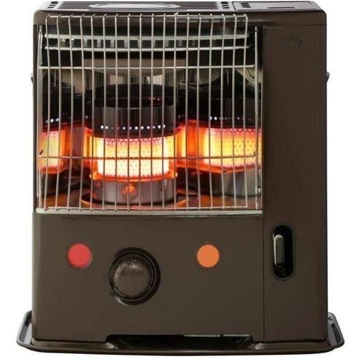 TECTRO R174C Estufa de Mecha de Aceite 2200W - Seguridad Antivuelco y Detector CO2 - Para 38-80m³ - Paredes Templadas Marrón TECTRO R174C Estufa de Mecha de Aceite 2200W - Seguridad Antivuelco y Detector CO2 - Para 38-80m³ - Paredes Templadas Marrón