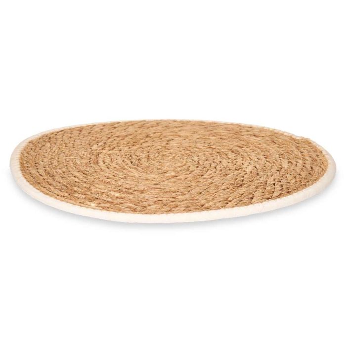 Salvamantel Esparto Borde Tela Blanco 35Cm Kinvara (24 Unidades) 1 Salvamantel Esparto Borde Tela Blanco 35Cm Kinvara (24 Unidades) 1