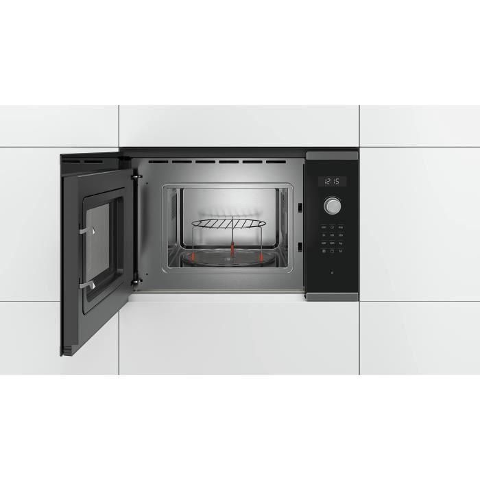 BOSCH BEL524MS0 - Microondas grill de acero inoxidable incorporado - 20 L - 800 W - 1000 W grill 1 BOSCH BEL524MS0 - Microondas grill de acero inoxidable incorporado - 20 L - 800 W - 1000 W grill 1