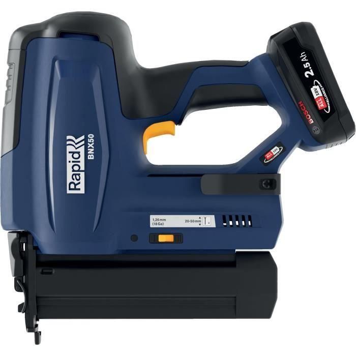 Clavadora a batería 18V para 8/20-50mm - RAPID - BNX50 - Maletín + batería 2,5Ah + cargador 1 Clavadora a batería 18V para 8/20-50mm - RAPID - BNX50 - Maletín + batería 2,5Ah + cargador 1