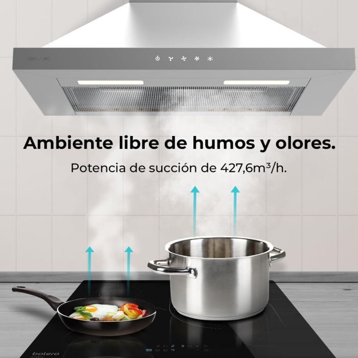 Campana Convencional Cecotec Flux PT 604000 Acero 8