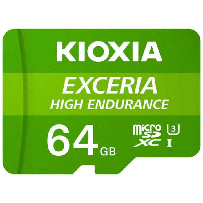 Tarjeta de Memoria Micro SD con Adaptador Kioxia Exceria High Endurance Clase 10 UHS-I U3 Verde 3 Tarjeta de Memoria Micro SD con Adaptador Kioxia Exceria High Endurance Clase 10 UHS-I U3 Verde 3