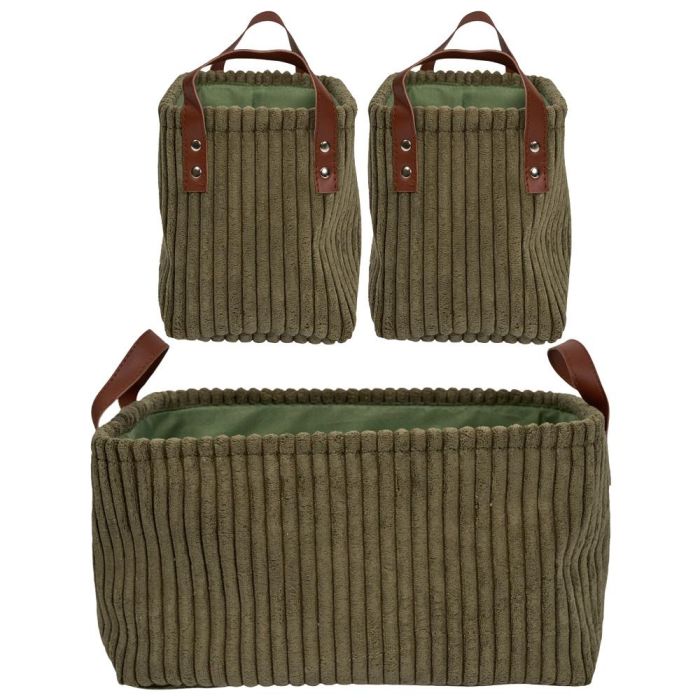 Juego De 3 Cestas Verdes Scott Home Deco Factory 3 Juego De 3 Cestas Verdes Scott Home Deco Factory 3