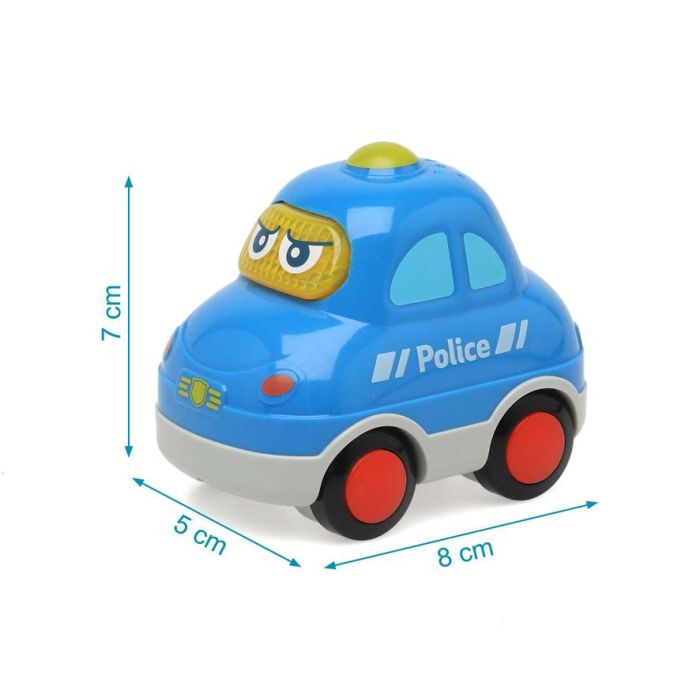 KioKids Coche de Policía de Juguete para Bebés con Luz y Sonido, Azul, +12 meses 3