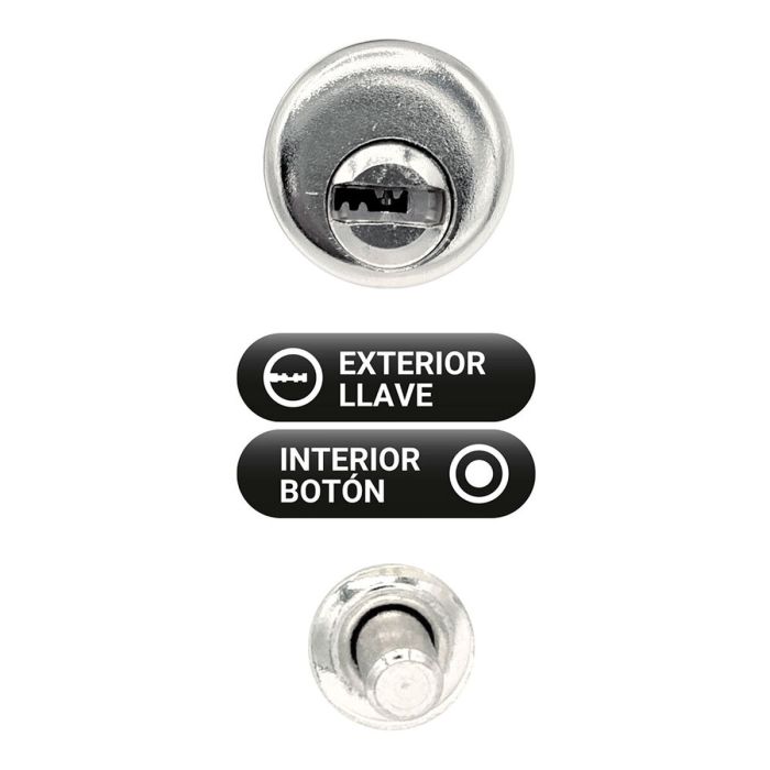 Cerrojo de seguridad Micel crr10 86b/50 Acero Níquel 50 mm Sobreponer 1