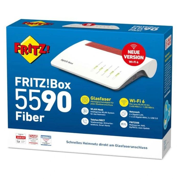 Punto de Acceso Fritz! FRITZ BOX 5590 FIBER WRLS Blanco 1 Punto de Acceso Fritz! FRITZ BOX 5590 FIBER WRLS Blanco 1