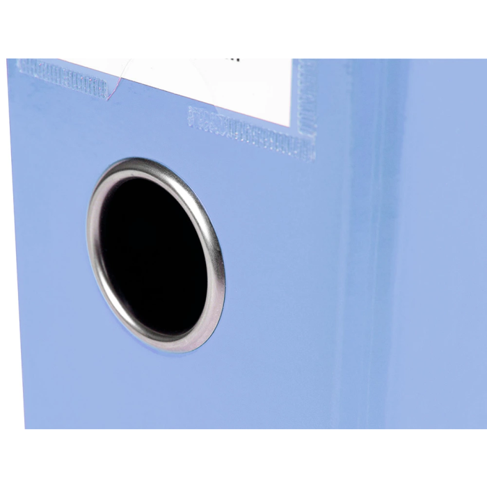 Liderpapel Archivador de Palanca A4 Forrado Celeste, Lomo 80mm, Compresor Metálico 6