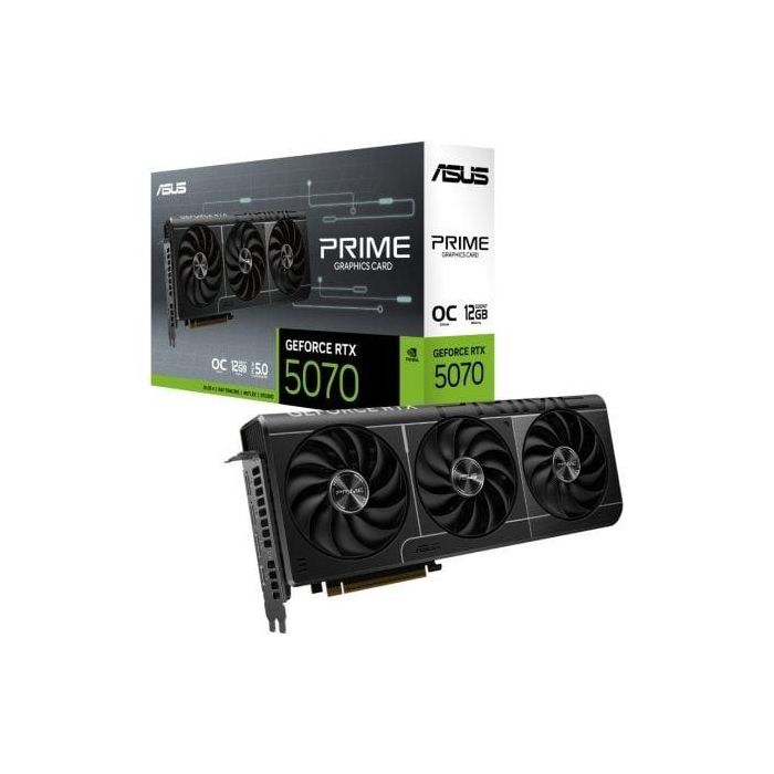 Asus PRIME-RTX5070-O12G Tarjeta Gráfica GeForce RTX 5070 OC Edition 12GB GDDR7 PCIe 5.0 SFF-Ready Triple Ventilador DLSS 4 0 Asus PRIME-RTX5070-O12G Tarjeta Gráfica GeForce RTX 5070 OC Edition 12GB GDDR7 PCIe 5.0 SFF-Ready Triple Ventilador DLSS 4 0